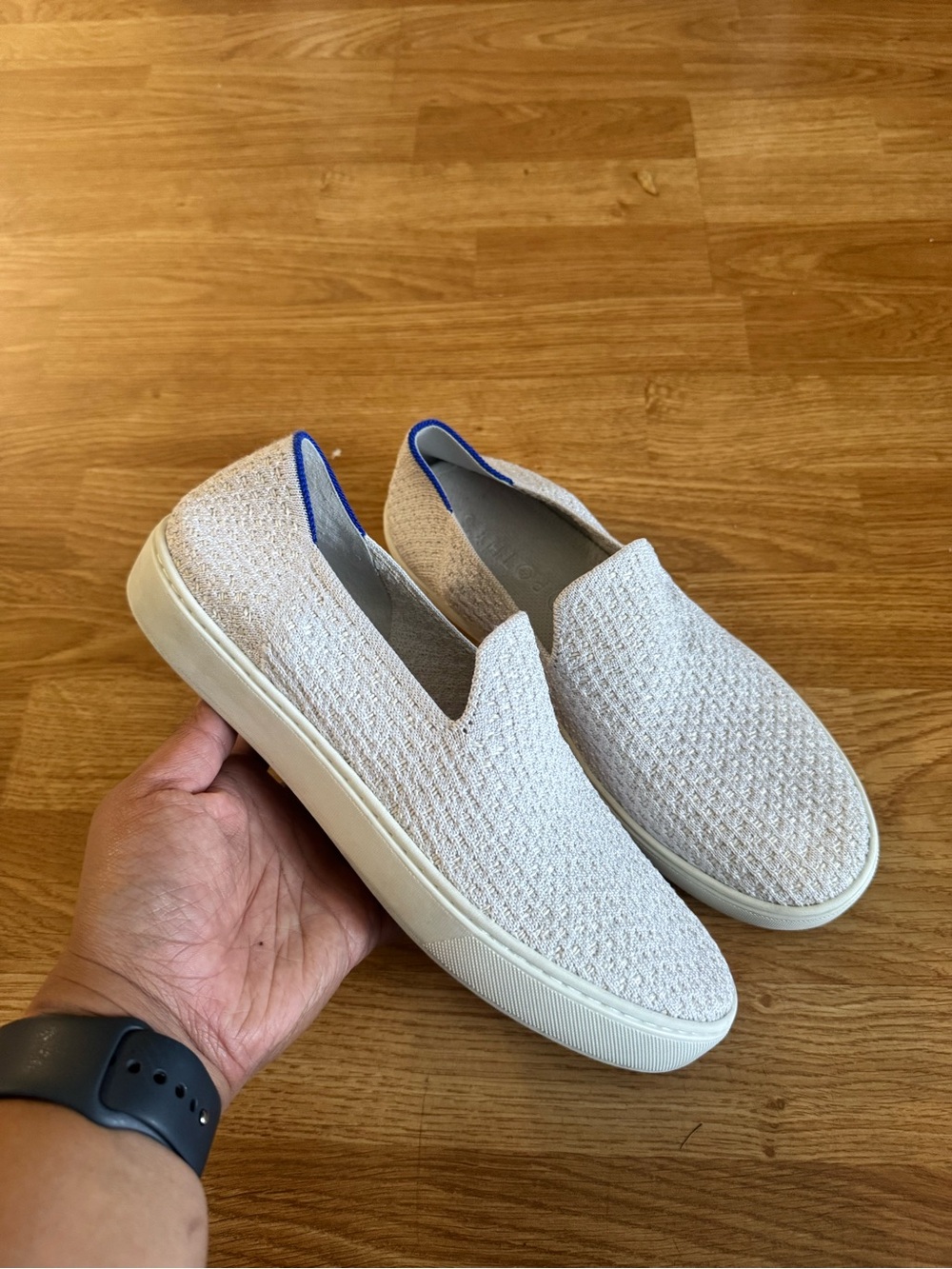 Rothy's Salt White Honeycomb Knit Sneakers Retired Women's Size 9